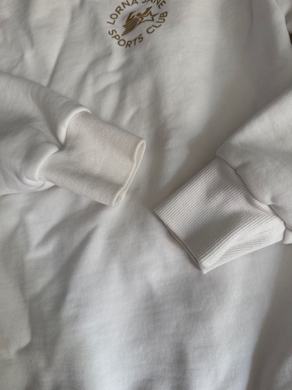 Lorna Jane Cream Crewneck Sweatshirt with Small Chest Logo - Picture 4 of 6